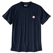 T-shirt manches courtes anti-tâches avec poche FORCE FLEX POCKET - Bleu nuit image