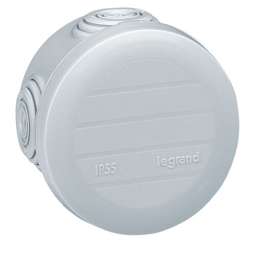 Boîte de dérivation étanche ronde Plexo - gris RAL7035 - 650°C - IP55 image