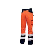 Pantalon de travail avec doublure haute visibilité RADIANT - Orange Fluo image