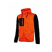 Sweat de travail zippé à capuche RAINBOW - Orange Fluo image
