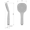 Douchette à main 1 jet – 100 x 100 mm - ABS Onix image 3