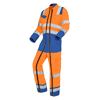 COMBINAISON 2 ZIP FLUO SAFE XP ORANGE FLUO/BLEU BUGATTI image 0