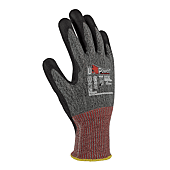 Gants de protection SALSA anti-coupure type F - Gris/Rouge image