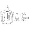 Extracteurs universels hydrauliques à trois griffes image 1