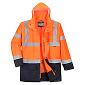 Parka 5 en 1 Essentiel Bicolore Orange/Marine image