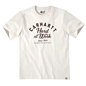 T-shirt de travail coton manches courtes logo poitrine - Blanc image