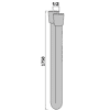 Flexible F / F 1/2“ en PVC Antitorsion - chrome image 3