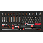 Module de douilles et accessoires ULTIMATE® 1/4'', 54 pièces image