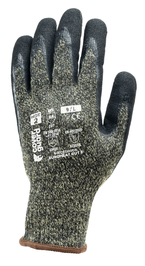 Paire gants soudeur taille 10 - croûte cuir molletonne couture