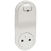 Enjoliveur Céliane - Blanc-Prise 2P+T+Chargeur USB surface image