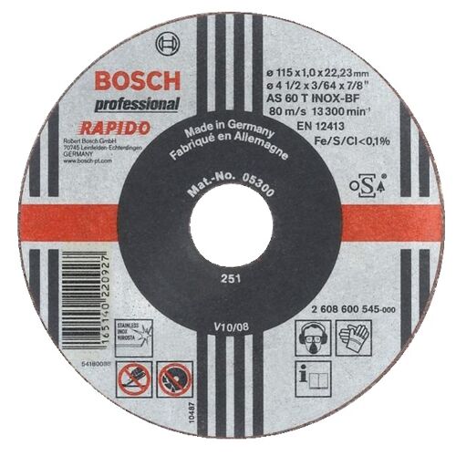 DISQUE BOSCH A TRONCONNER POUR L'INOX image