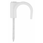 Crampon nylon Blanc (polyamide 6,6) avec clou en acier zingué - Boite de 100 image