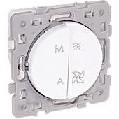 SQUARE RENO interrupteur + interrupteur marche arret VMC blanc image