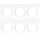 Plaque de finition polycarbonate - Blanc - 2x3 postes - SQUARE image