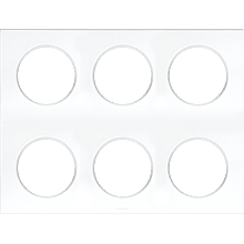 Plaque de finition polycarbonate - Blanc - 2x3 postes - SQUARE image
