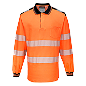 Polo PW3 Haute Visibilité ML Orange/Noir image