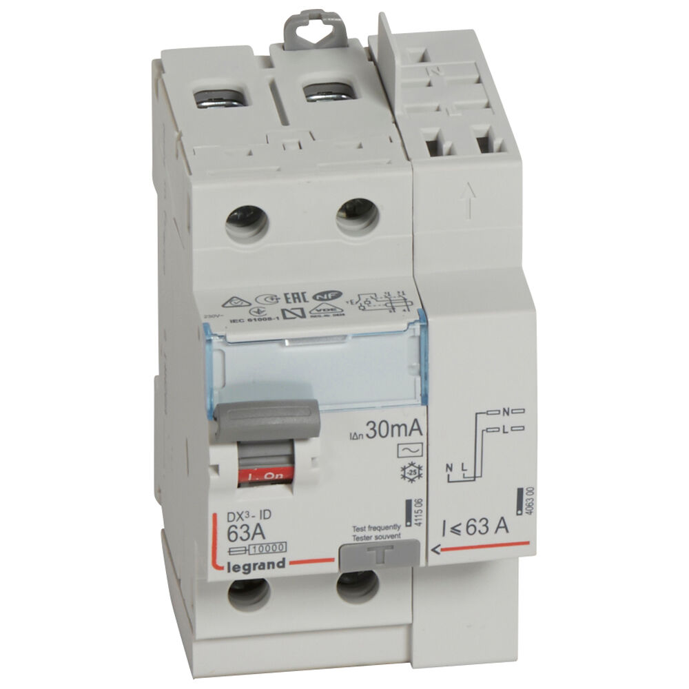 Interrupteur différentiel DX³-ID 2P 230V 40A type AC 30mA