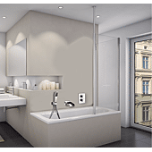 Ensemble bain/douche mural à encastrer - version thermostatique Dax Open Fall - finition chromé image