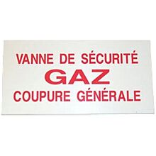 Etiquette signalÃ©tique "VANNE DE SECURITE GAZ COUPURE GENERALE" image