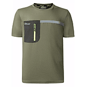 T-shirt de travail manches courtes en tissu CHRISTAL - Vert Olive image