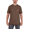 T-SHIRT TRAVAIL MANCHES-COURTES MARRON WT SS BR image 3
