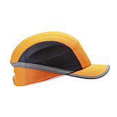 Lot de 10 - Casquette haute visibilité anti-heurt aérée coton/mesh - Orange Fluo visière 5CM image