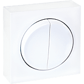 Double bouton poussoir - 10AX - Blanc - DUNE image