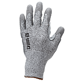 Lot de 10 paires de gants anti-coupure avec patch cuir EUROCUT STRONG P110 CHALEUR - Enduit PU Gris image