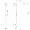 Colonne de douche Tank - 200X x 200 - chrome image 3