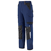 PANTALON STRETCH RULER BLEU MARINE / NOIR image