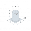 Pied de poteau rond de jardin PPJRB image 1