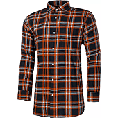 COPPER LG Chemise en flanelle tissée - extra longue - noir/orange image