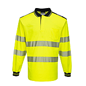 Polo PW3 Haute Visibilité ML Jaune/Noir image
