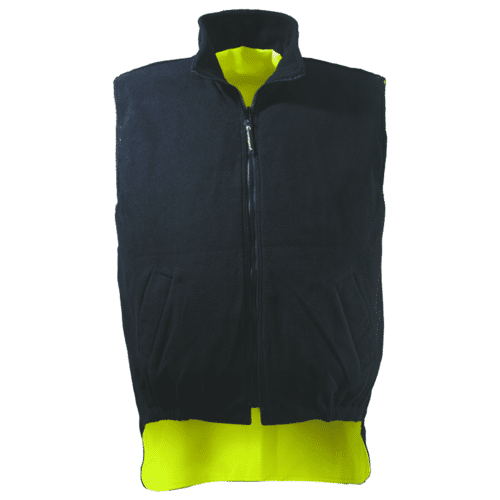 HI WAY Gilet polaire de travail d hiver sans manche Jaune FLuo