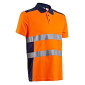 Polo de travail manches courtes haute visibilité OKI - Orange FLuo image