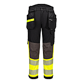 Pantalon Stretch EV4 Haute-Visibilité Classe 1 Poches Démontables Jaune/Noir image