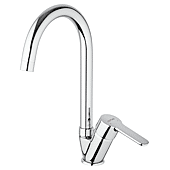 Mitigeur évier bec haut Cartouche 35mm Alimentation par flexibles fem G 3/8’’ Bec haut mobile image