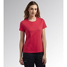 T-shirt de travail Femme MC ATHENA - Rouge Hibiscus image