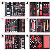 Composition d'outils 6 tiroirs pour servante, 455 pièces image