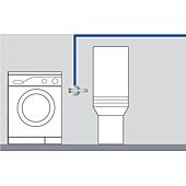 Robinet d'arrêt double 1/4 de tour pour machine à laver - bille anti-calcaire Vitaq image