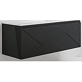 MEUBLE SUSP ANCODESIGN NOIR MAT 120CM 4 TIROIRS image