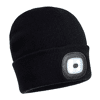 Bonnet lampes frontales LED rechargeable USB Beanie Noir image 0