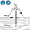 Kit fixation bac acier sur bois K2 image 1