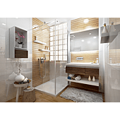 Paroi de douche fixe Walk-in Ancocombi - profilé argent - ep 6mm - H 2m image