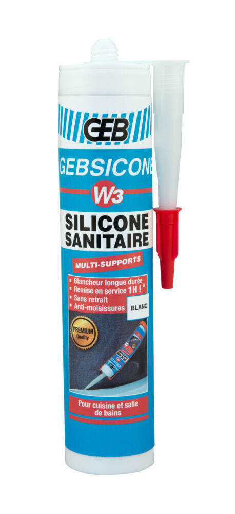 Mastic silicone acétique sanitaire - SOUDASIL SAN - Blanc 280 ml