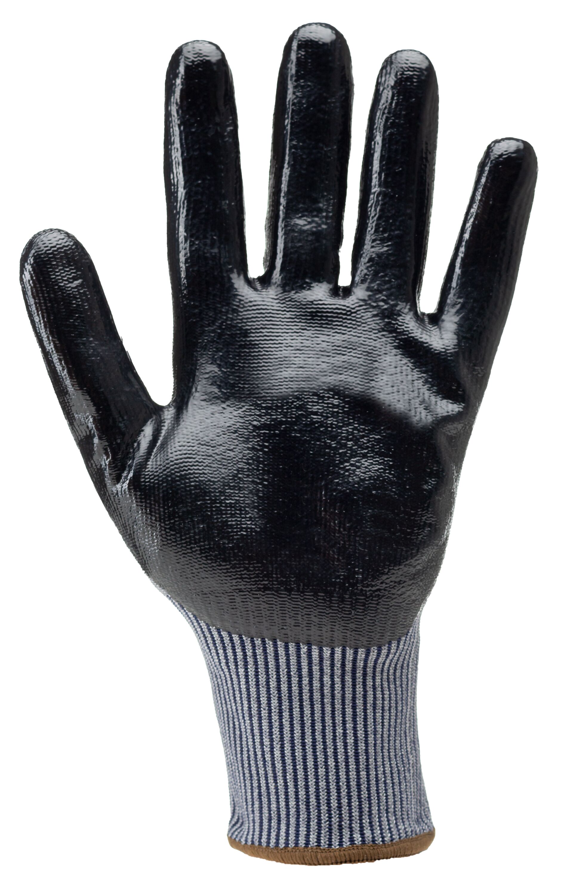 Gants anti-coupure EUROCUT N313 13G gris ENDUCTION paume nitrile lisse noir  - extra confort - COVERGUARD - MisterMateriaux