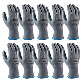 Gants basique tricoté en polyester - enduction polyuréthane - Pack de 10 paires image
