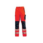Pantalon de travail stretch haute visibilité ROY - Rouge Fluo image