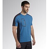 T-shirt de travail manches courtes CROSS ORGANIC - Bleu image