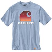 T-shirt de travail en coton à manches courtes logo Carhartt® poitrine - Bleu image